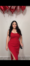 Load image into Gallery viewer, Red Velvet Dress
